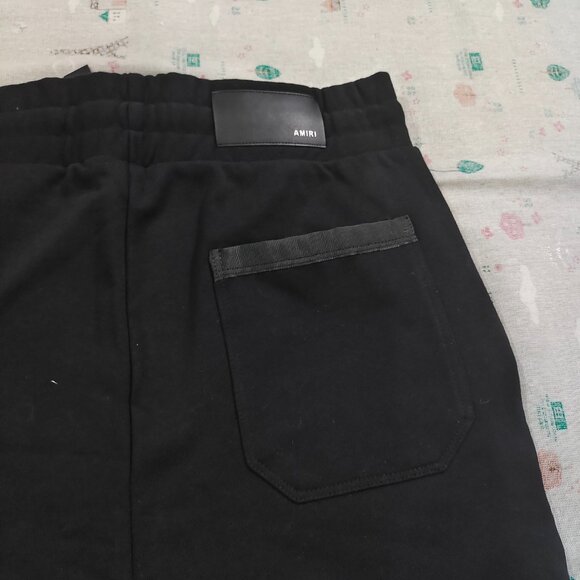 Amiri Black & White Checkered Bones Sweatpants - Picture 2 of 9